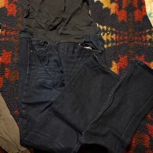 Dark Blue Maternity Denim Jeans